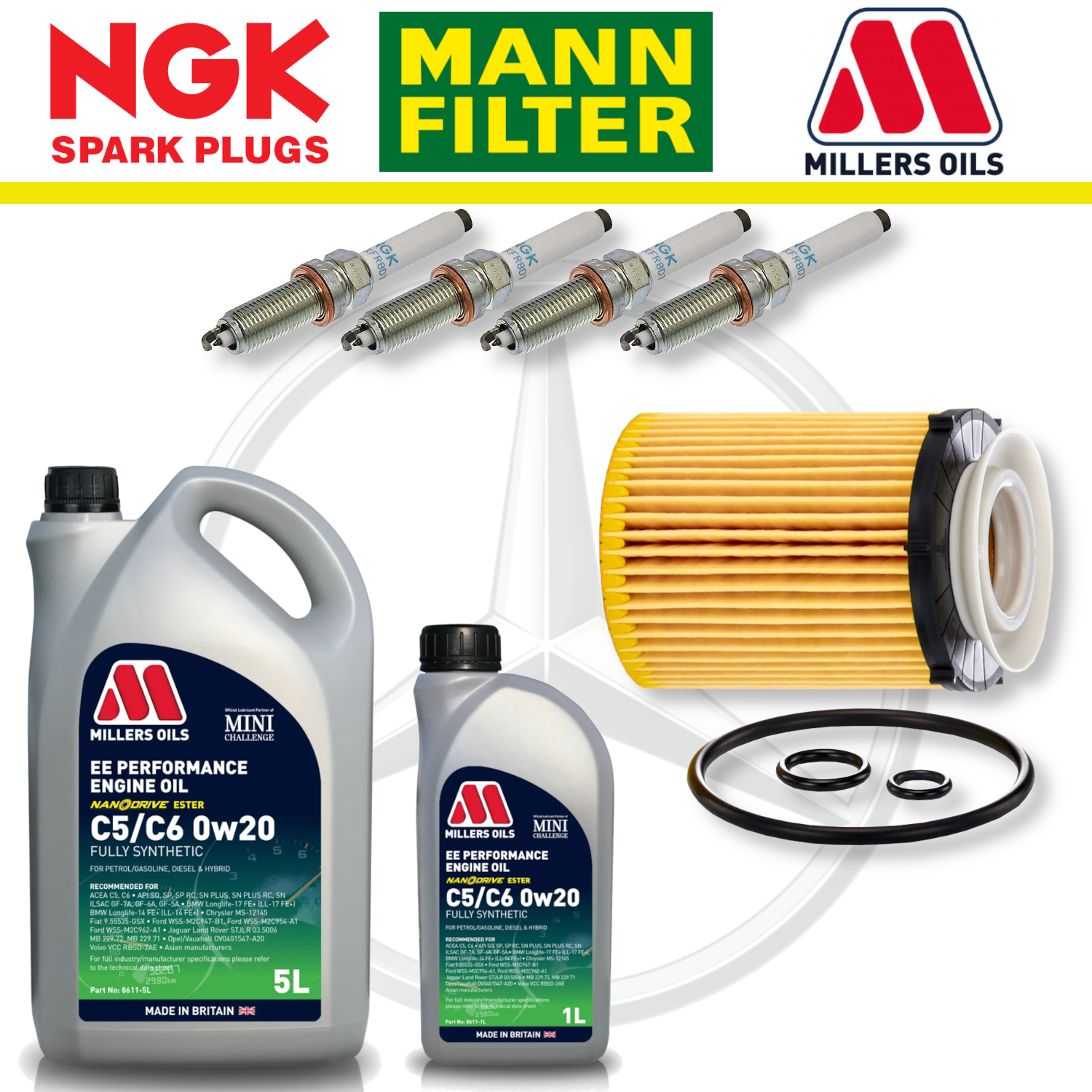Mercedes A35 W177 CLA35 C118 AMG M260 Home Service Pack - Millers Oil Premium