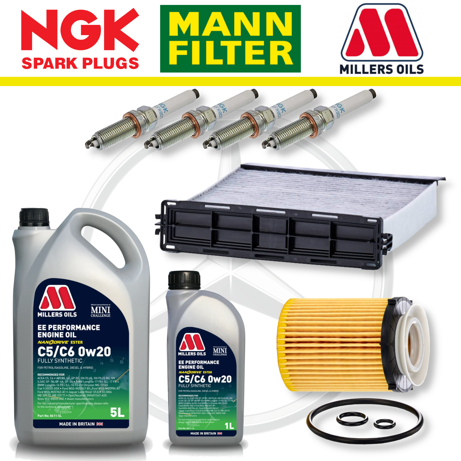 Mercedes A35 W177 CLA35 C118 AMG M260 Home Service Pack - Millers Oil Premium