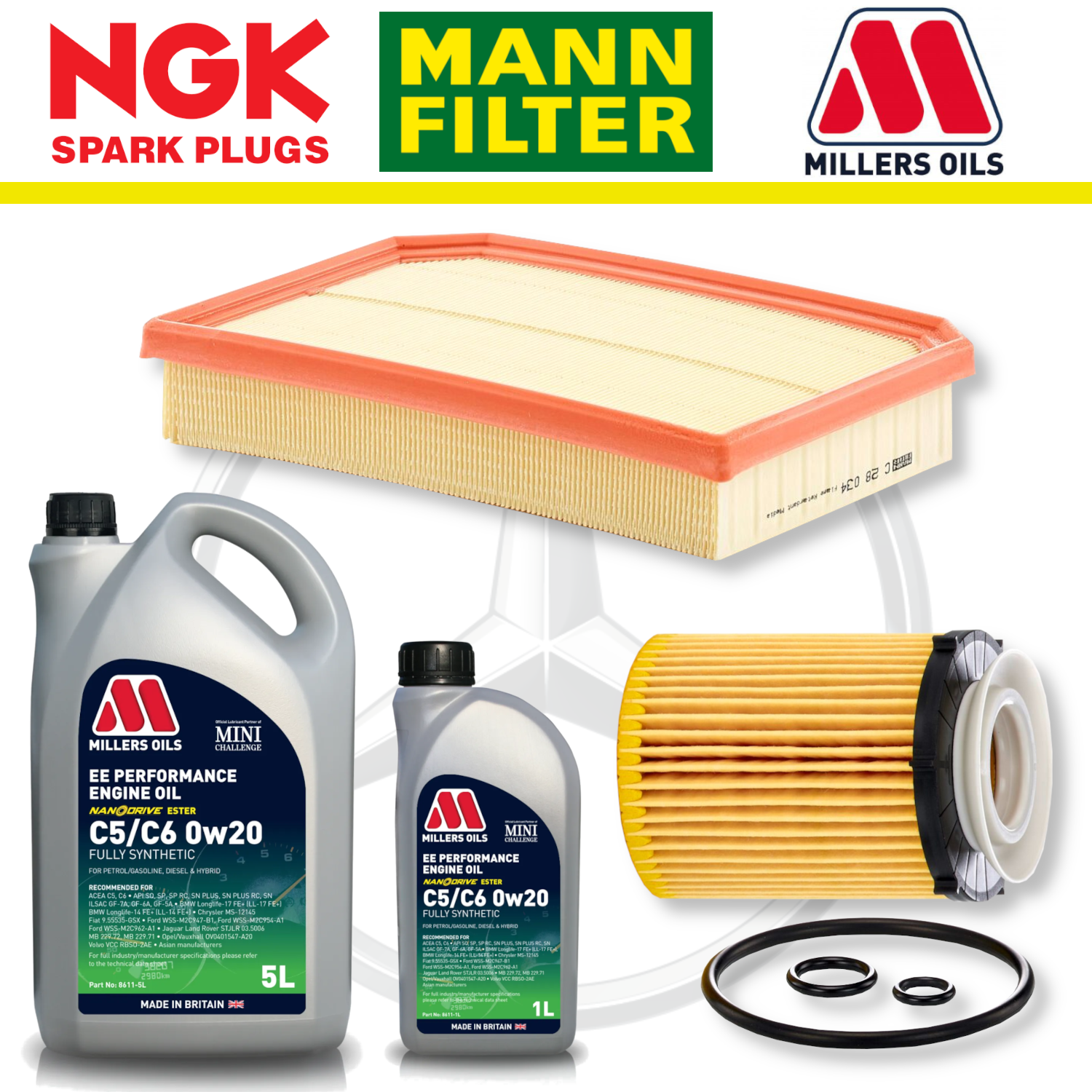 Mercedes A35 W177 CLA35 C118 AMG M260 Home Service Pack - Millers Oil Premium