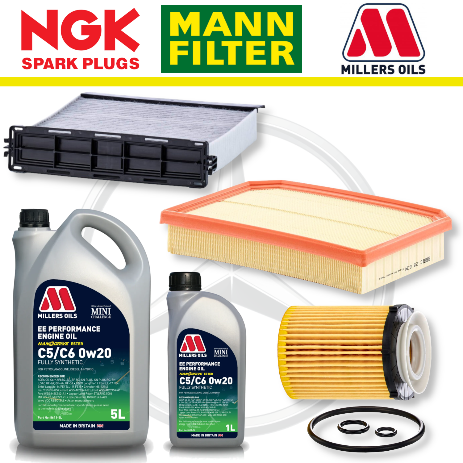 Mercedes A35 W177 CLA35 C118 AMG M260 Home Service Pack - Millers Oil Premium