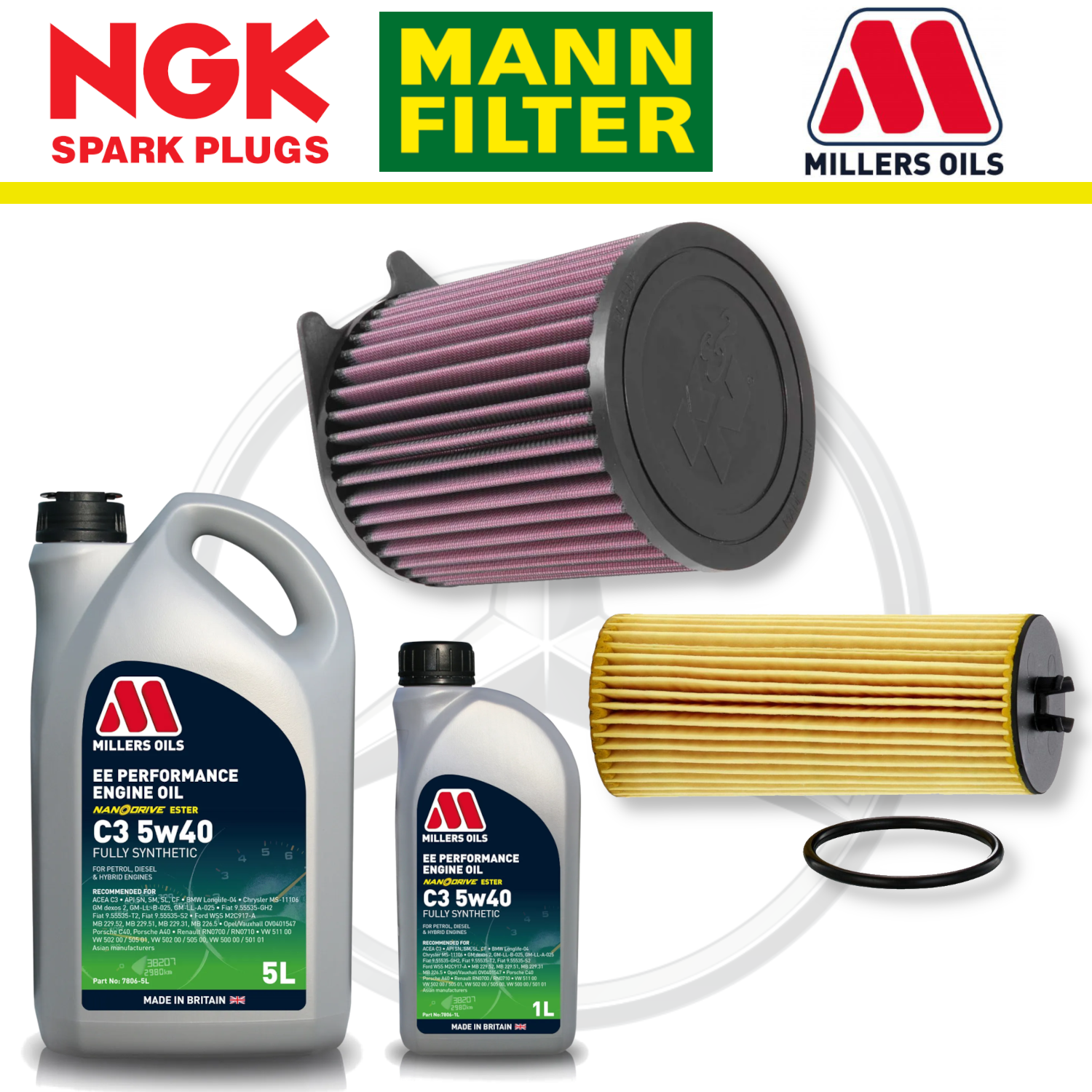 Mercedes A45 W176 CLA45 C117 AMG M133 Home Service Pack - Millers Oil Premium