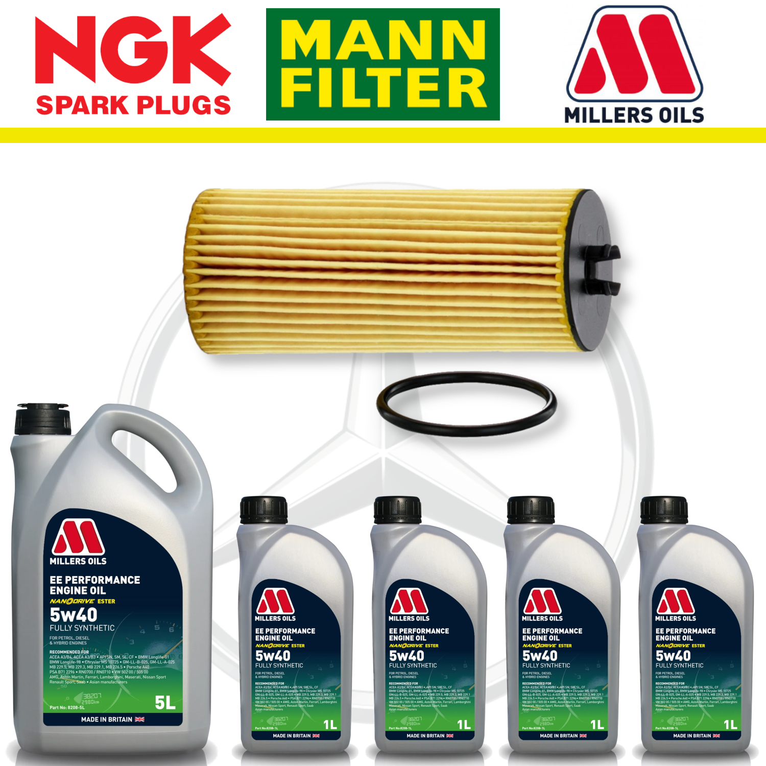 Mercedes AMG GT M178 Home Service Pack - Millers Oil Premium