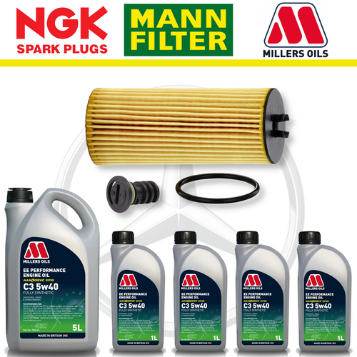Mercedes C63 W205 AMG M177 Home Service Pack - Millers Oil Premium