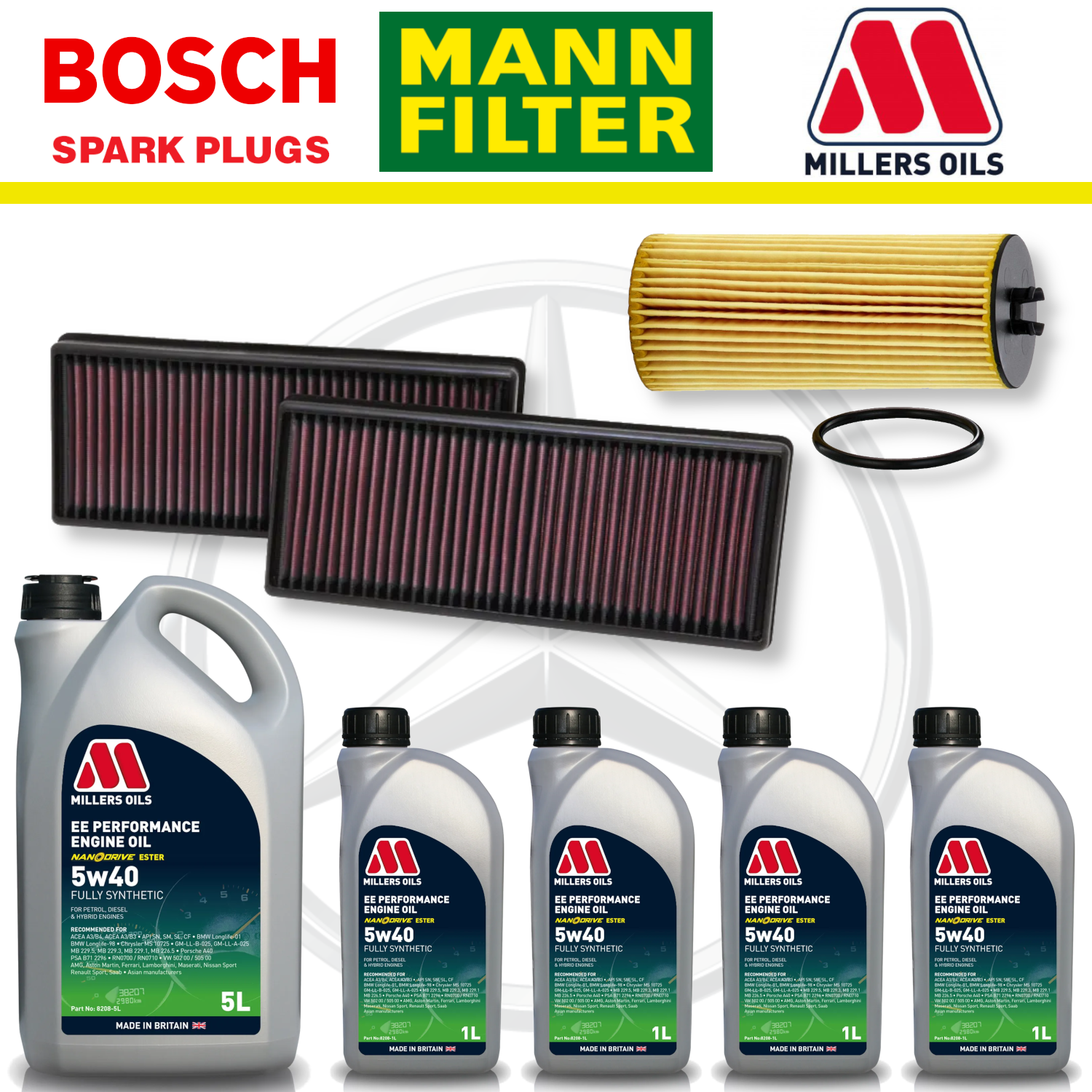 Mercedes E63 W212 AMG 5.5 M157 Home Service Pack - Millers Oil Premium