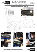 Zunsport Porsche 981 Cayman S - Front Outer Grille Set