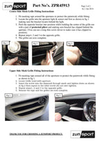 Zunsport Porsche 981 Cayman S - Front Outer Grille Set