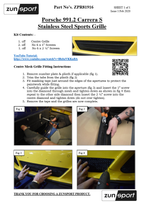 Zunsport Porsche Carrera 991.2 S - Front Centre Grille