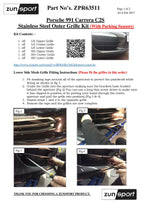 Zunsport Porsche Carrera 991.1 C2S - Front Outer Grille Set