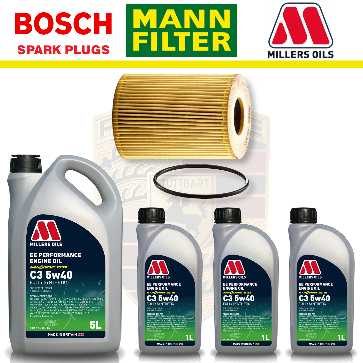Porsche 911 S/GTS 992 3.0 Home Service Pack - Millers Oil Premium
