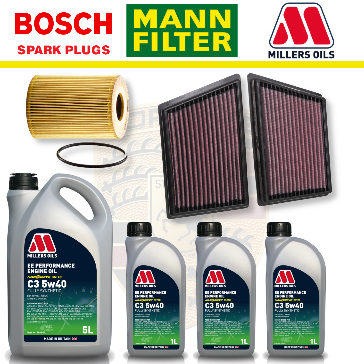 Porsche 911 S/GTS 992 3.0 Home Service Pack - Millers Oil Premium