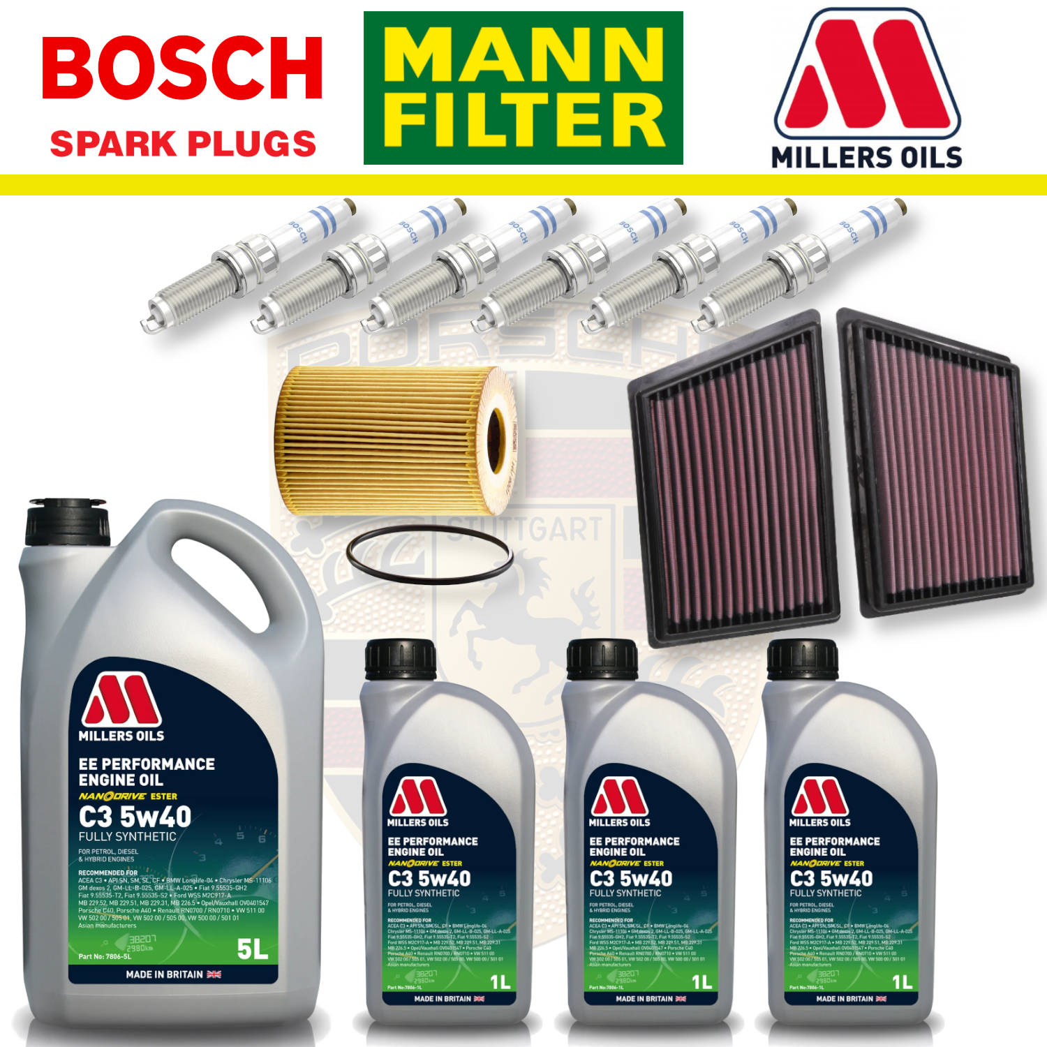 Porsche 911 S/GTS 992 3.0 Home Service Pack - Millers Oil Premium