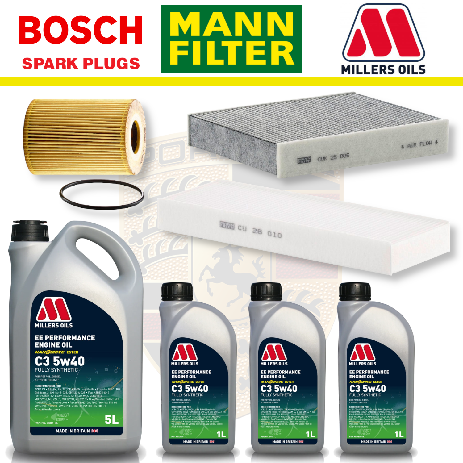 Porsche 911 S/GTS 992 3.0 Home Service Pack - Millers Oil Premium