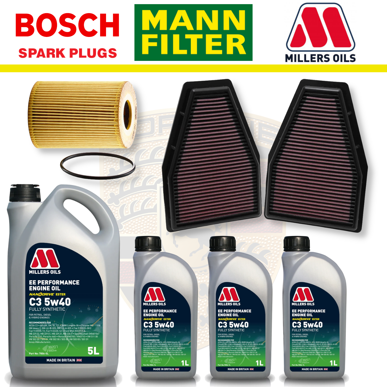 Mercedes A45 W176 CLA45 C117 AMG M133 Paquete de servicio a domicilio - Aceite Millers Premium