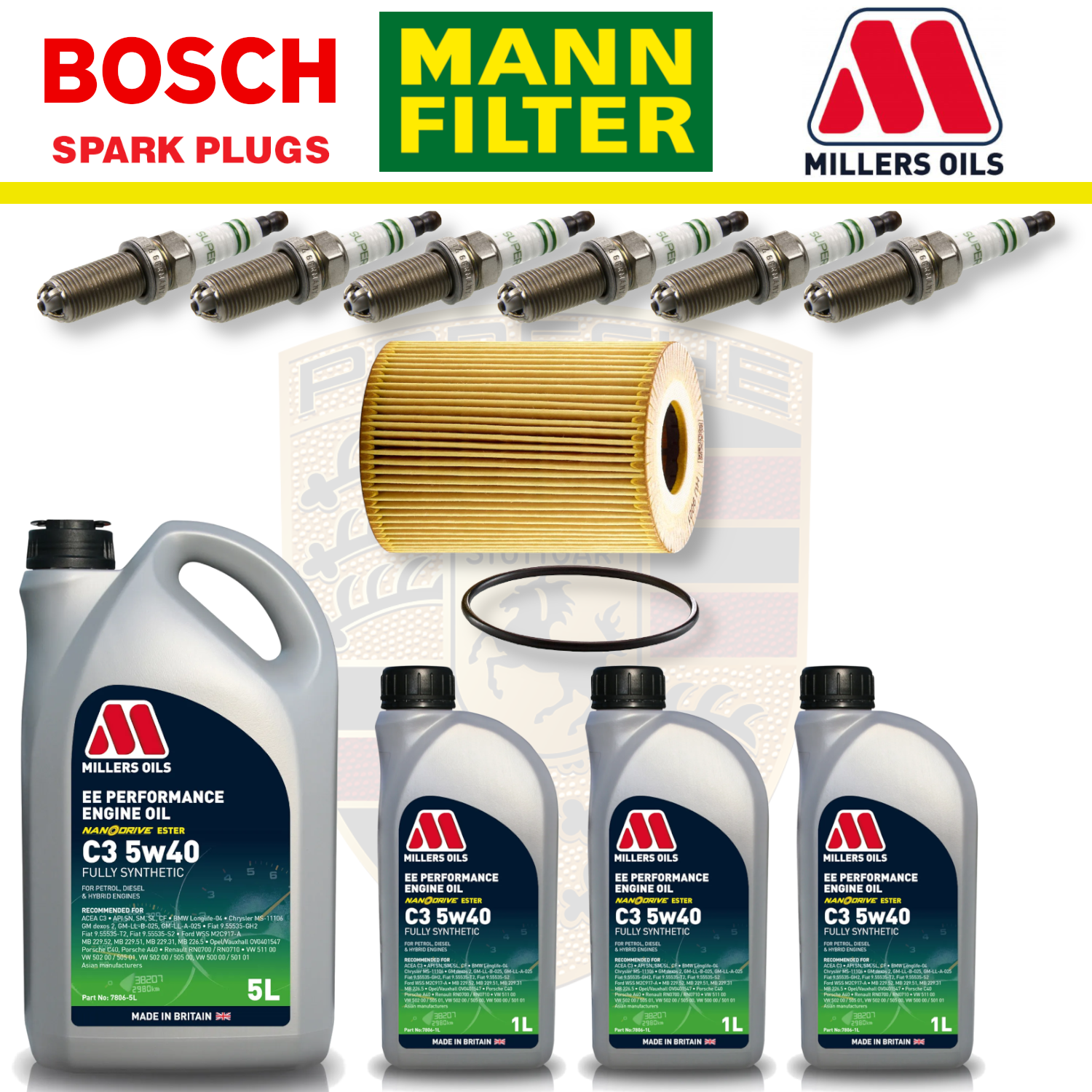 Mercedes A45 W176 CLA45 C117 AMG M133 Paquete de servicio a domicilio - Aceite Millers Premium