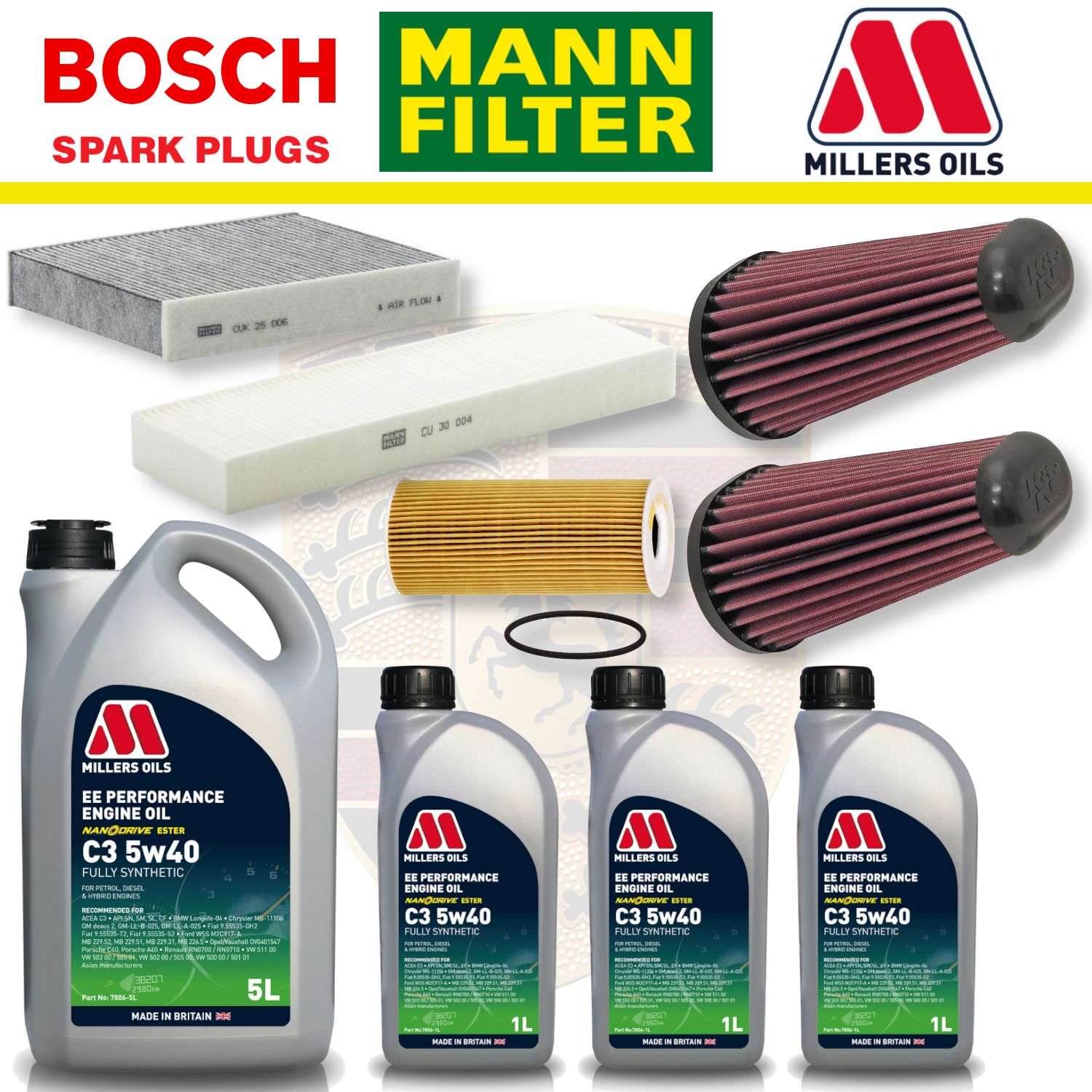 Mercedes A45 W176 CLA45 C117 AMG M133 Paquete de servicio a domicilio - Aceite Millers Premium