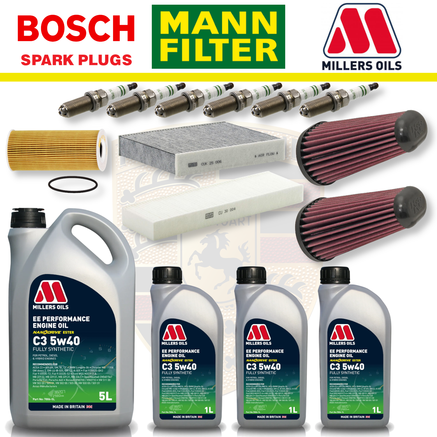 Mercedes A45 W176 CLA45 C117 AMG M133 Paquete de servicio a domicilio - Aceite Millers Premium