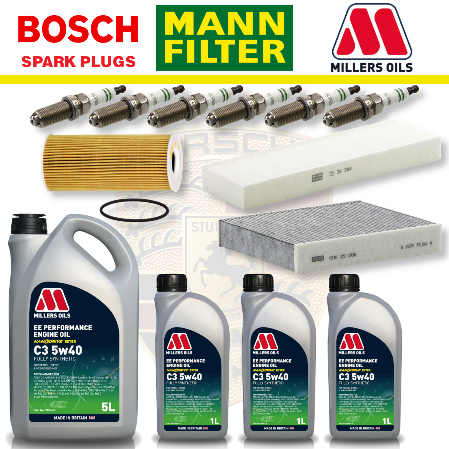 Mercedes A45 W176 CLA45 C117 AMG M133 Paquete de servicio a domicilio - Aceite Millers Premium