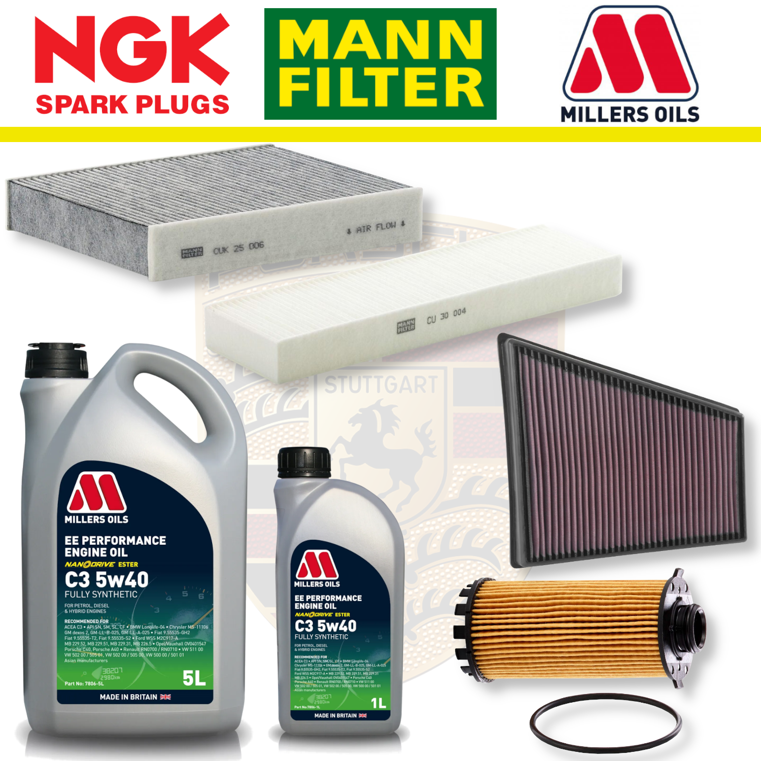 Mercedes A45 W176 CLA45 C117 AMG M133 Paquete de servicio a domicilio - Aceite Millers Premium