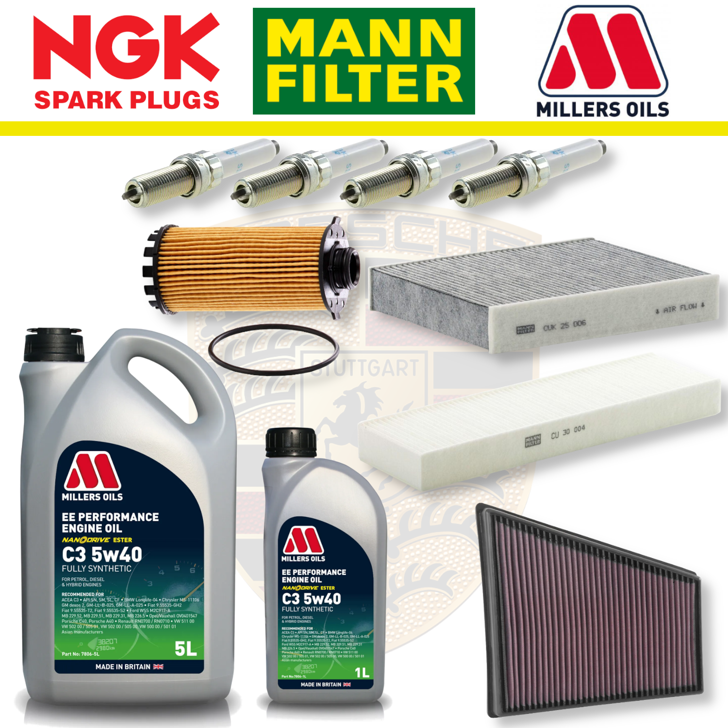 Mercedes A45 W176 CLA45 C117 AMG M133 Paquete de servicio a domicilio - Aceite Millers Premium