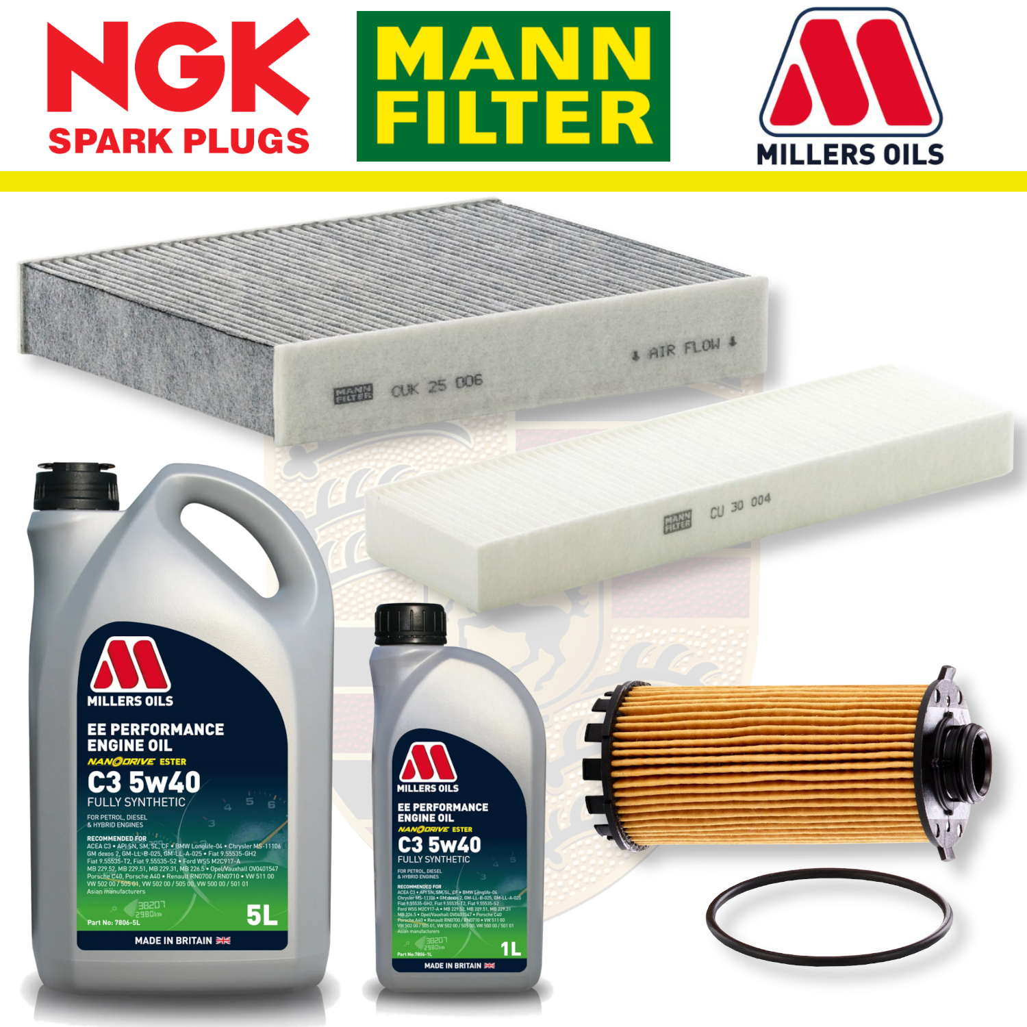 Mercedes A45 W176 CLA45 C117 AMG M133 Paquete de servicio a domicilio - Aceite Millers Premium