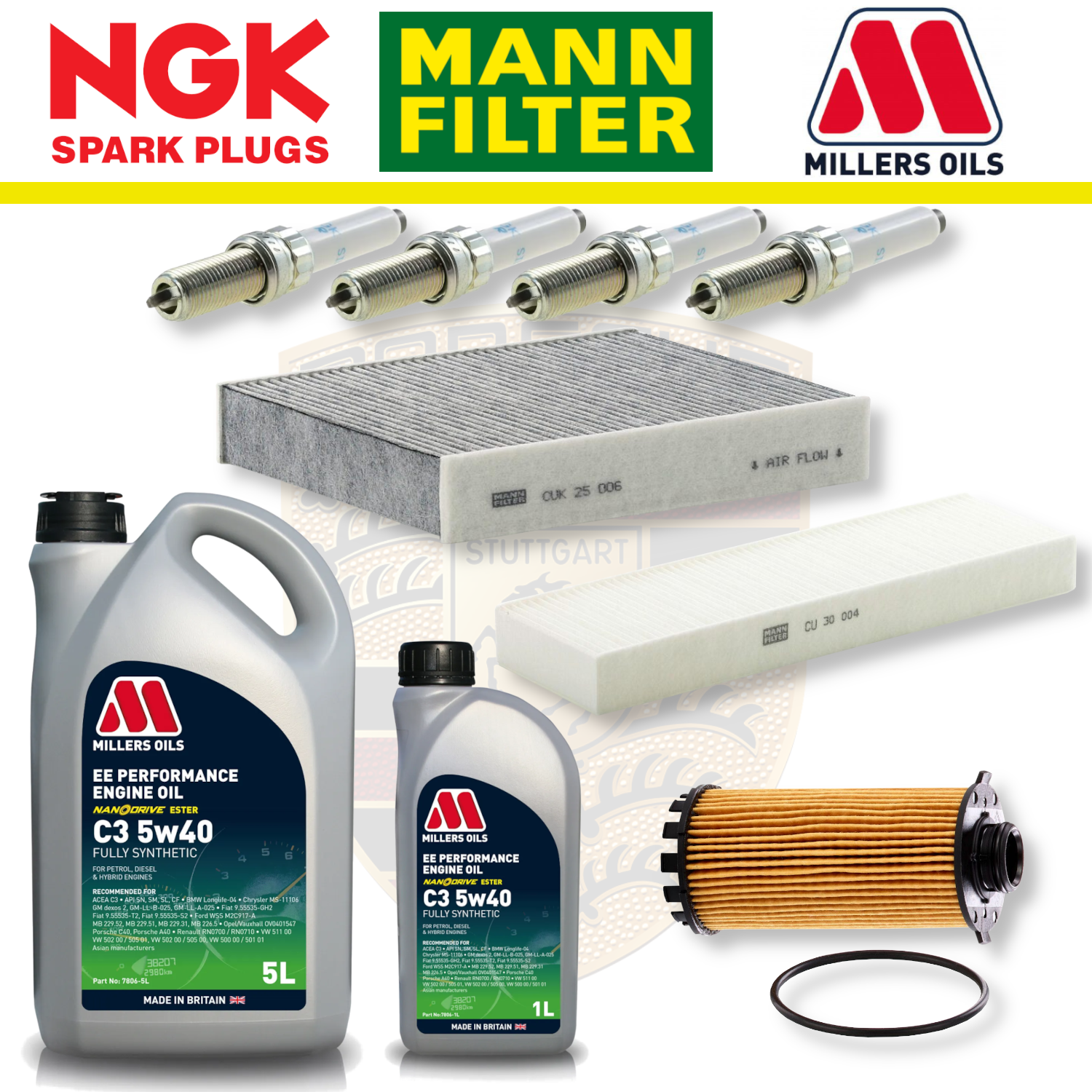 Mercedes A45 W176 CLA45 C117 AMG M133 Paquete de servicio a domicilio - Aceite Millers Premium