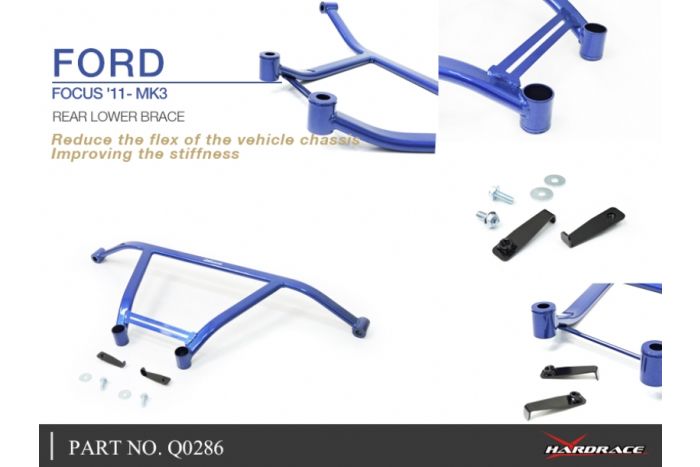 Hardrace Rear Lower Brace - Ford Focus Mk3 ST