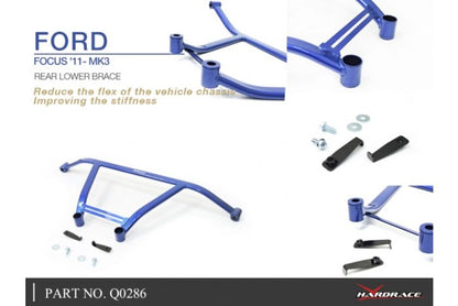 Hardrace Rear Lower Brace - Ford Focus Mk3 ST