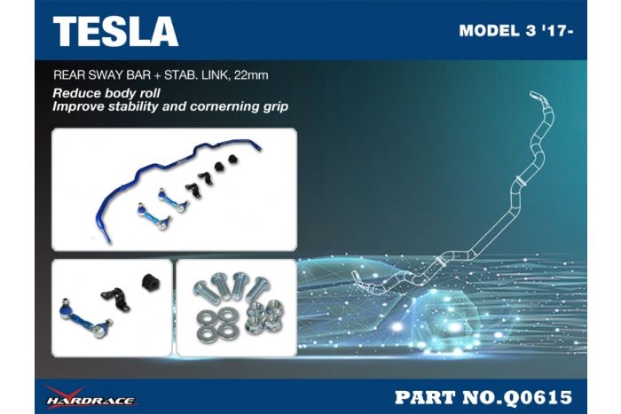 Hardrace Rear Anti-Roll Bar - Tesla Model 3