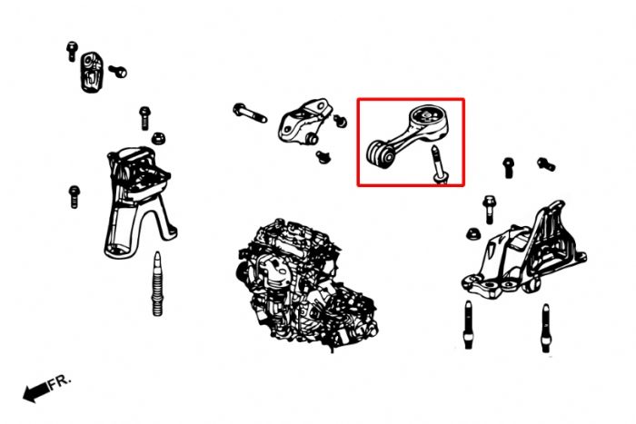 Soporte de motor trasero mejorado Hardrace - Honda Civic FK8 Type R