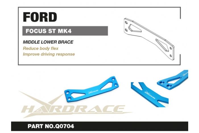 Hardrace Middle Lower Brace - Ford Focus Mk4 ST