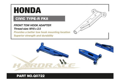 Hardrace Front Tow Hook Adapter - Honda Civic FK8 Type R