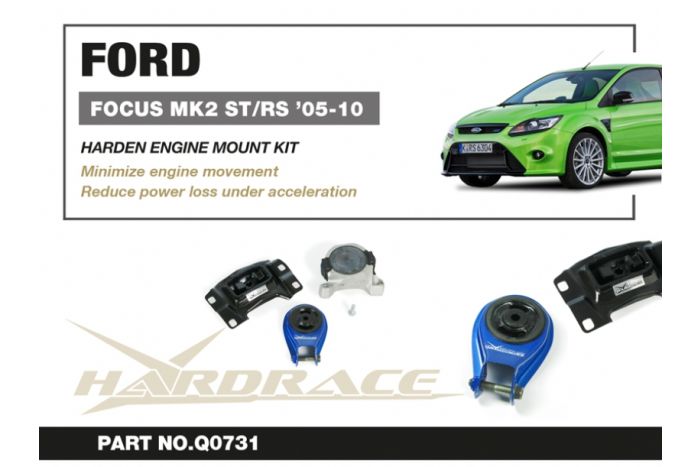 Hardrace Uprated Engine Mount Set - Ford Focus Mk2 ST225 & Mk2 RS