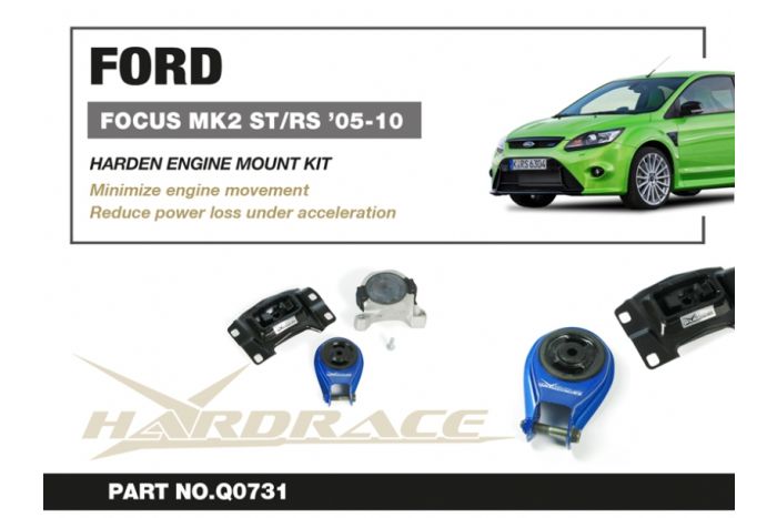 Hardrace Uprated Engine Mount Set - Ford Focus Mk2 ST/RS