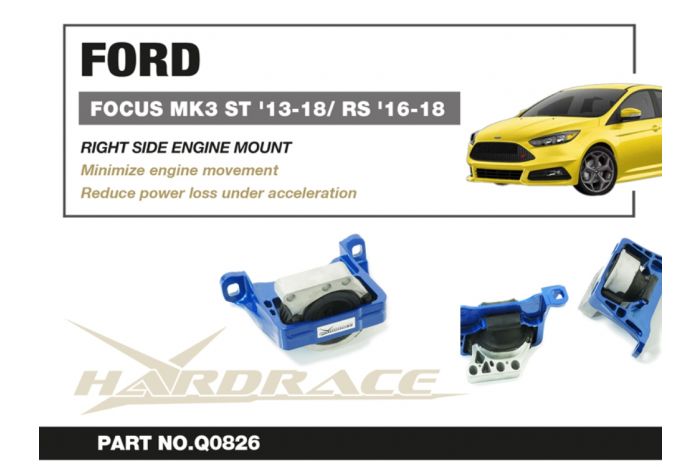 Hardrace Right Engine Mount - Ford Focus Mk3 RS & ST250