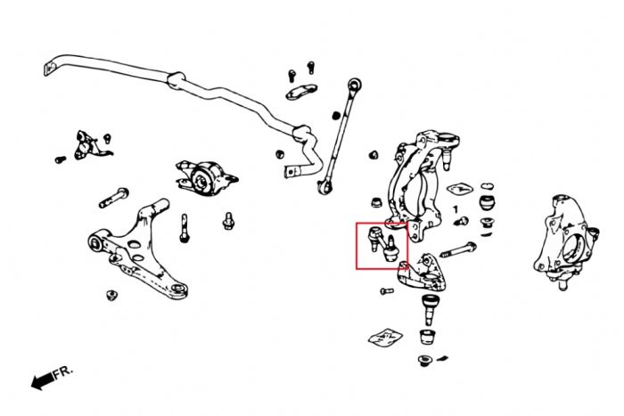 Enlace de tope inferior delantero Hardrace - Honda Civic FK8 Type-R