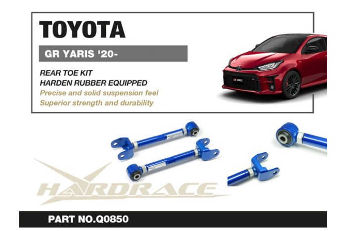 Brazo de control de puntera trasero Hardrace (ajustable) - Toyota GR Yaris + Corolla