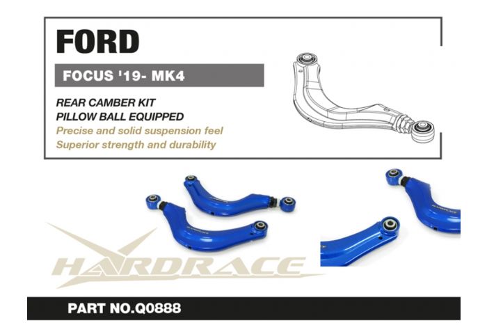 Hardrace Rose Joint Rear Camber Arm (Adjustable) - Ford Focus Mk4 (19+)