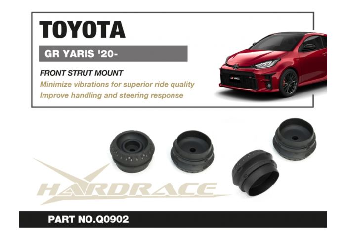 Support de jambe de force avant Hardrace (caoutchouc trempé) - Toyota GR Yaris Gen 1 