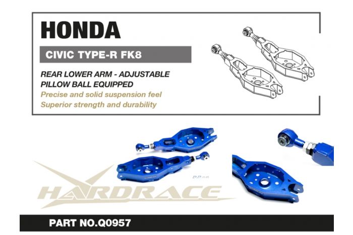 Brazo inferior trasero ajustable Hardrace - Honda Civic FK8/FL5 Type R