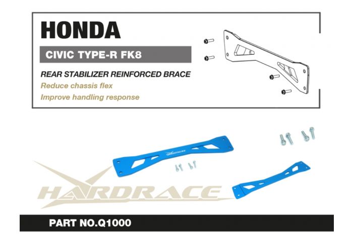 Hardrace Rear Subframe Reinforcement Brace - Honda Civic FK8/FL5 Type R