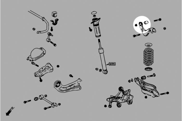 Kit de bujes de brazo superior trasero Hardrace (caucho endurecido) - Toyota GR Yaris + Corolla