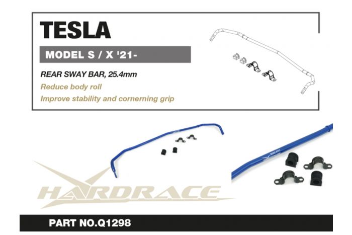 Hardrace Rear Sway Bar 25.4mm - Tesla Model S