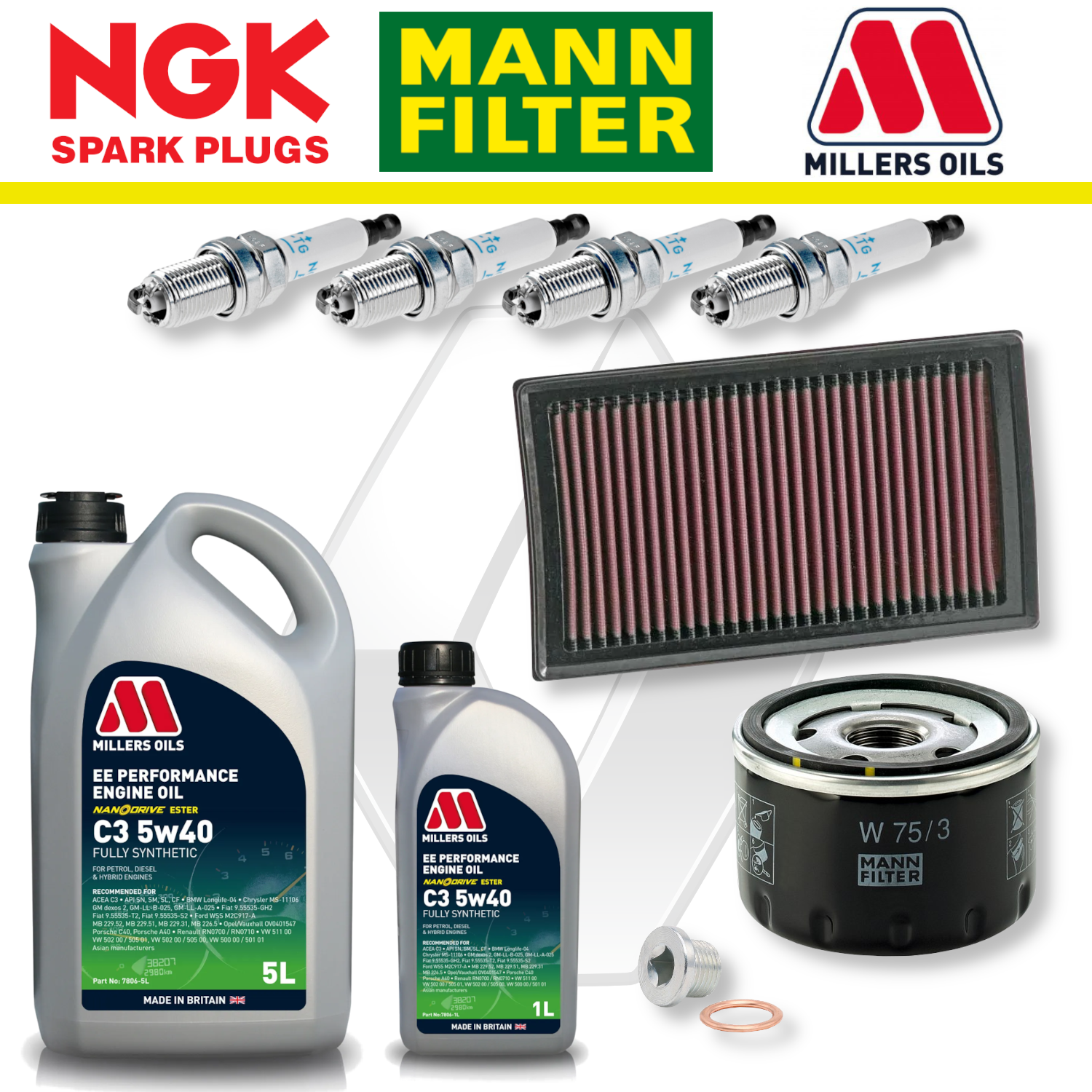 Renault Clio RS Mk3 197/200 F4R 2.0 Home Service Pack - Millers Oil Premium