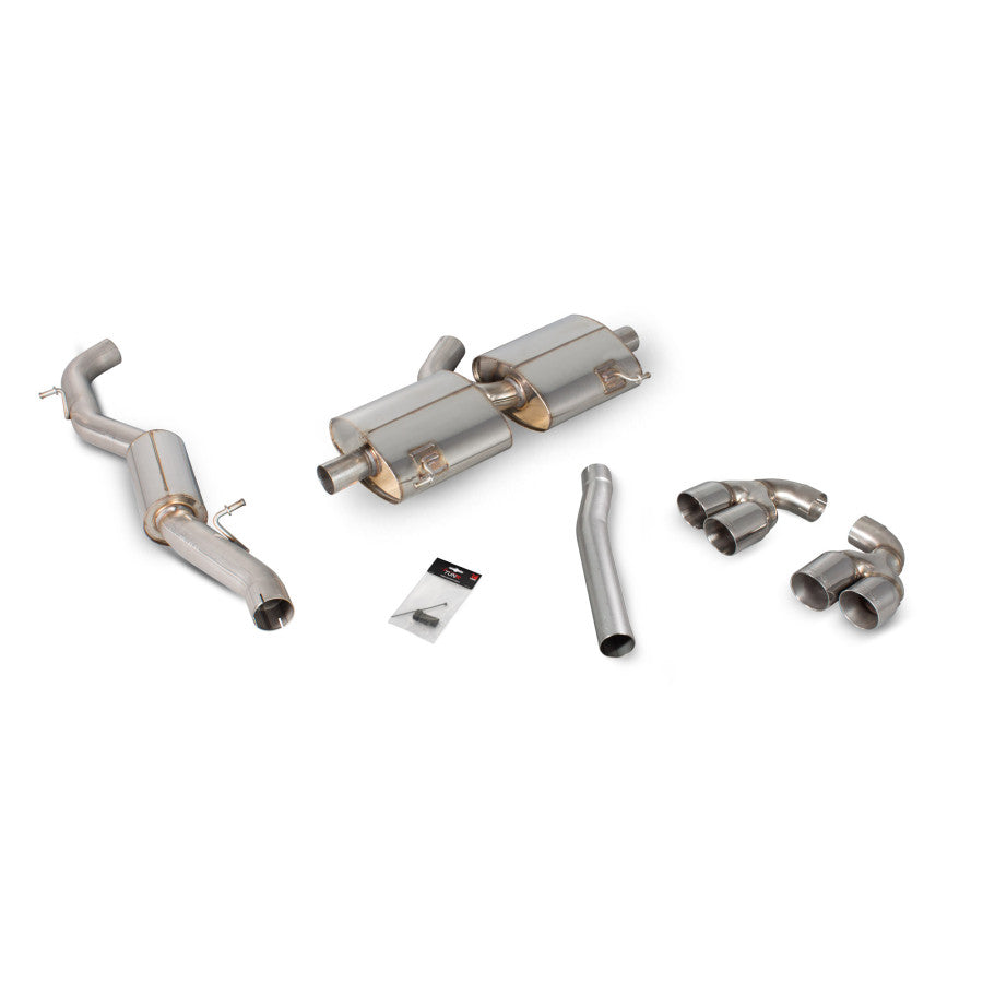 Sistema de escape Cat-back (sin válvulas) para el Audi S1 ​​2.0 8X Quattro (modelo sin GPF) de Scorpion