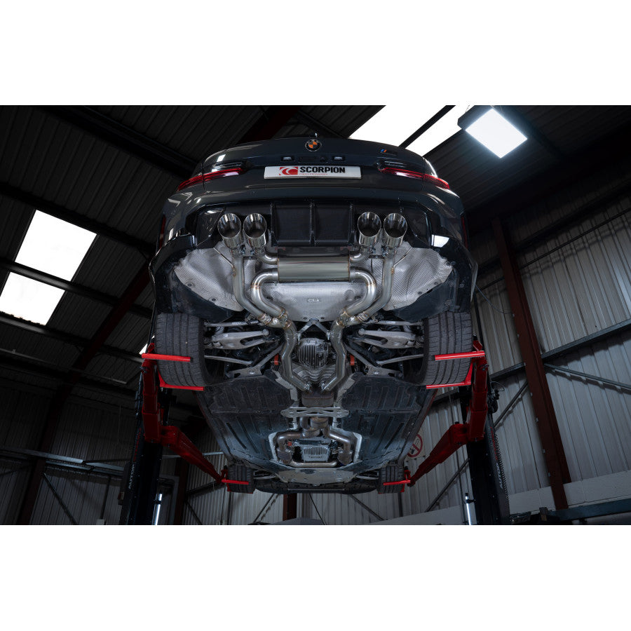 Sistema de escape medio con válvulas para el BMW M3 G81 Touring de Scorpion
