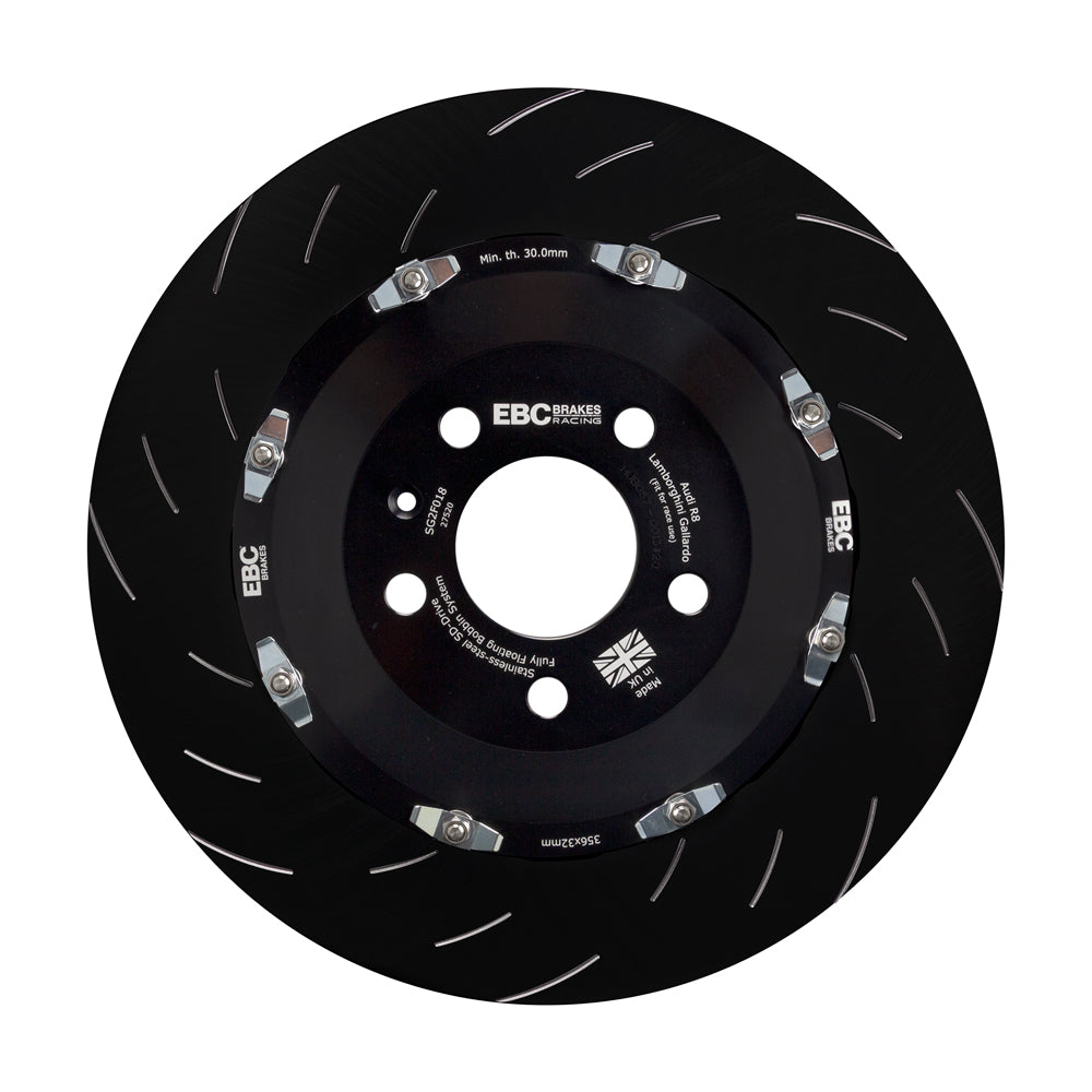 Discos de freno flotantes traseros EBC Racing Audi R8 de 2 piezas SG2F018 