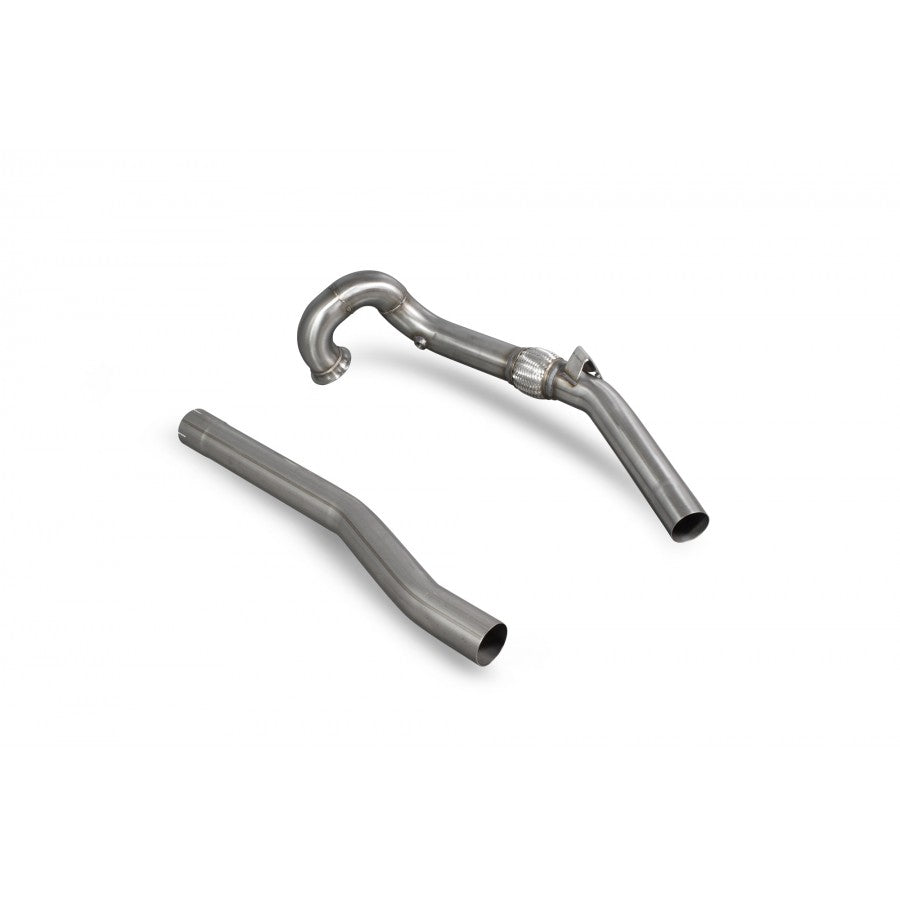 Sistema de escape de tubo descendente Scorpion Audi S3 8V y Golf R Mk7