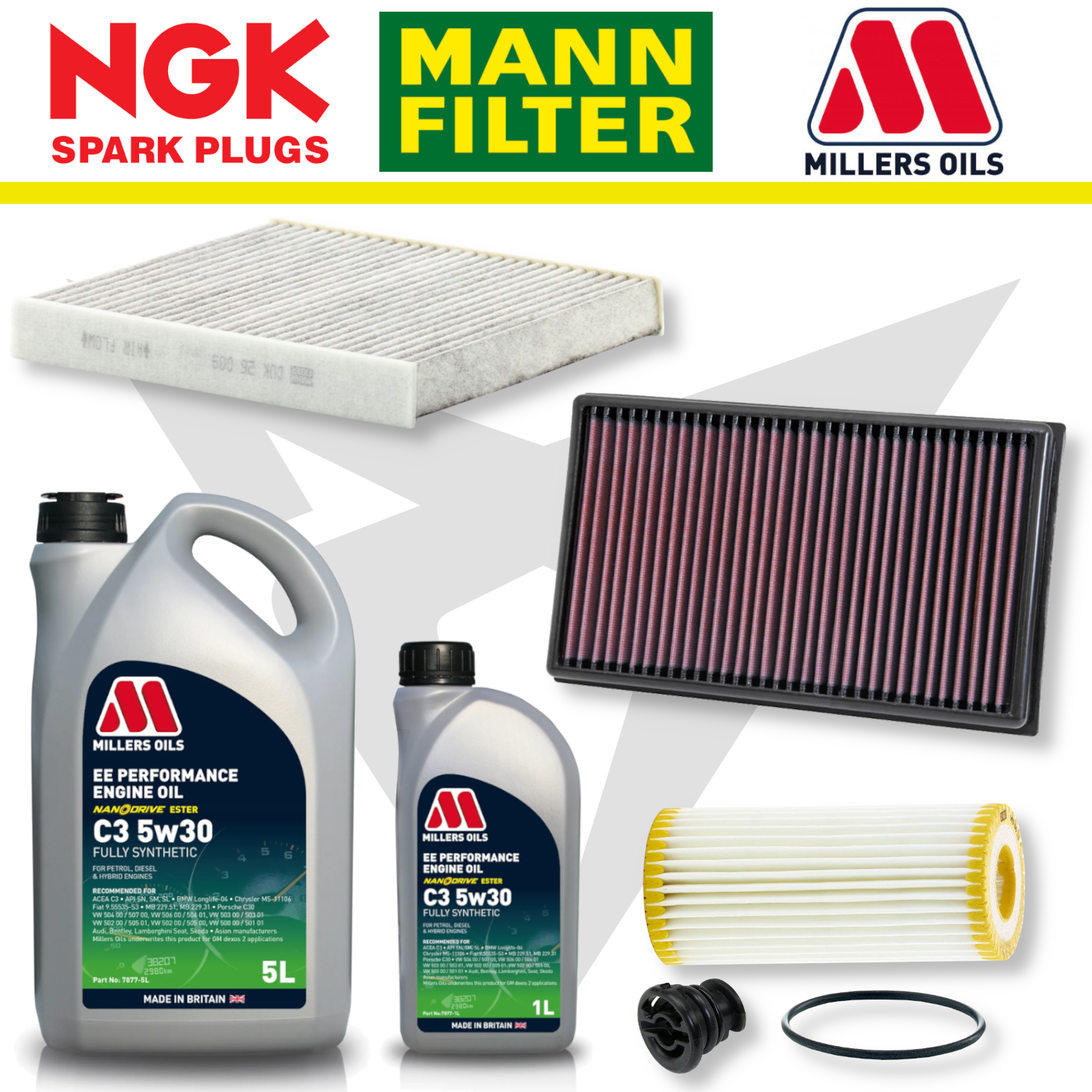Cupra Ateca Pre-Facelift EA888 Home Service Pack - Millers Oil Premium