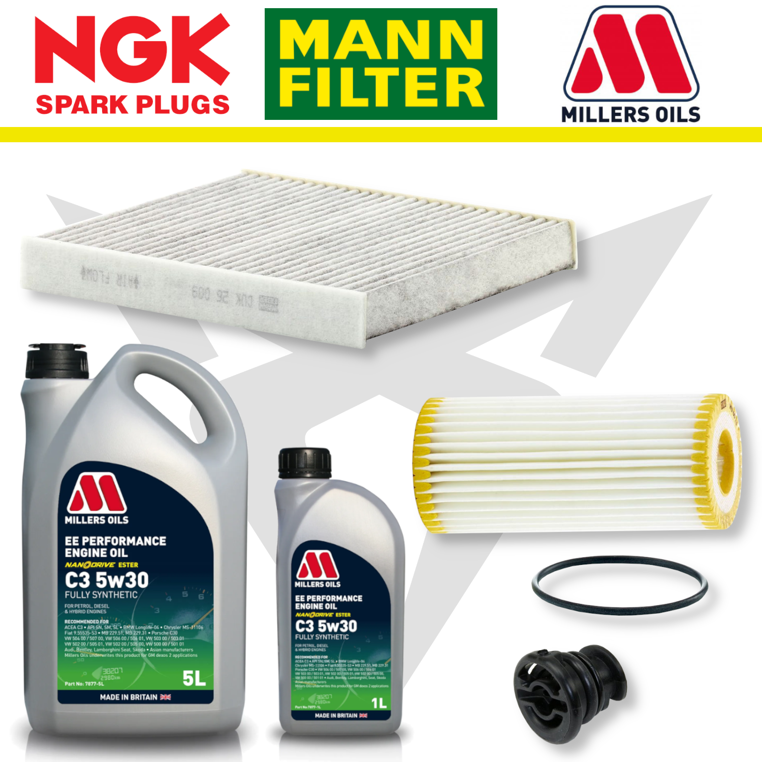 Cupra Ateca Pre-Facelift EA888 Home Service Pack - Millers Oil Premium