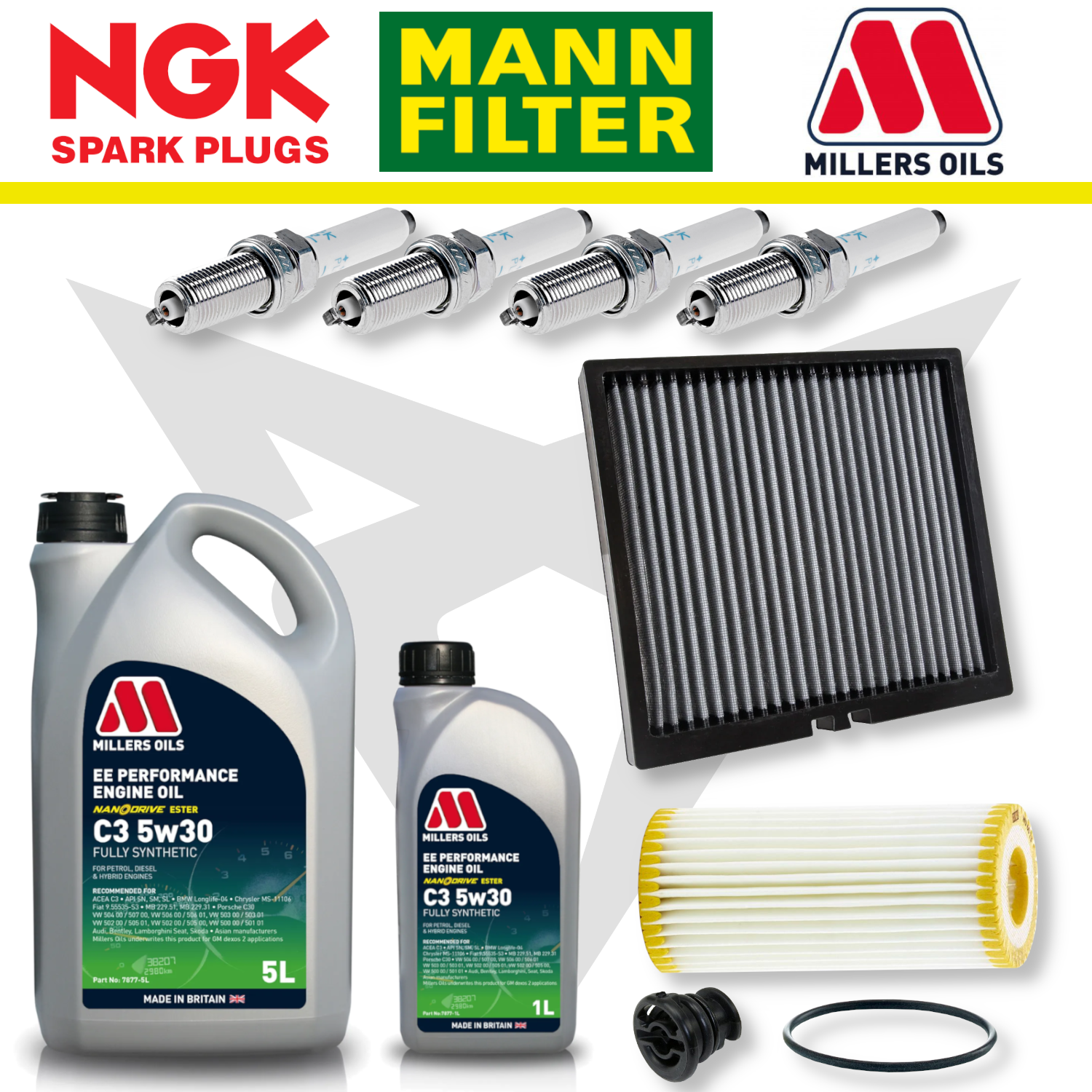 Cupra Ateca Pre-Facelift EA888 Home Service Pack - Millers Oil Premium